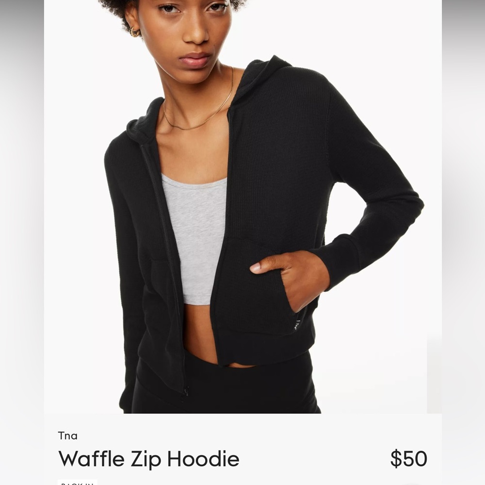 3 TNA WAFFLE ZIP HOODIES . Size small . No tags .